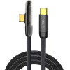 Lito - Data Cable (LD11) - Type-C to Type-C Fast Charging, Nylon Braided, Gold Plated Interface, Design, 1m - Black