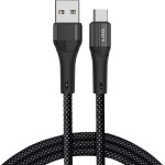 Lito - Data Cable (LD14) - USB to Type-C Fast Charging 60W, 480Mbps, Nylon, 1m - Black