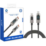 Lito - Data Cable - Lightning to Type-C, 100W High Speed Charging, LED Display, 1.2m - Black - (LD09)