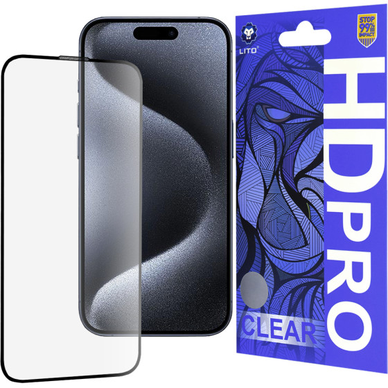 Lito - HD Pro Clear - iPhone 15 Pro - Black