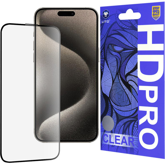 Lito - HD Pro Clear - iPhone 15 Pro Max - Black