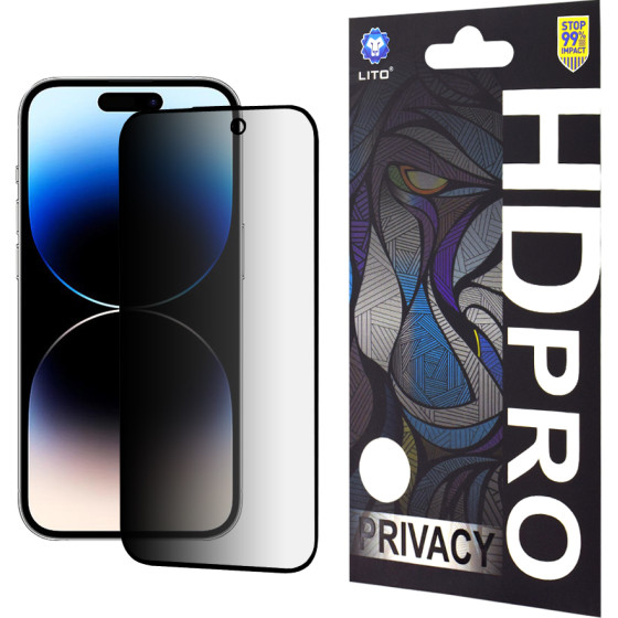 Lito - HD Pro Privacy - iPhone 14 Pro - Black