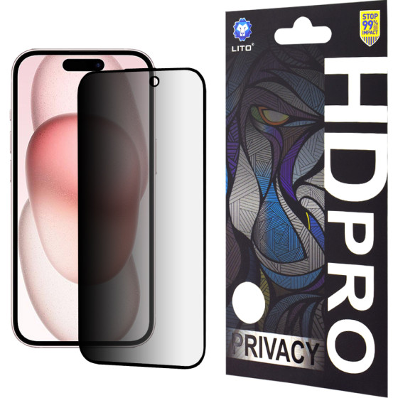 Lito - HD Pro Privacy - iPhone 15 - Black