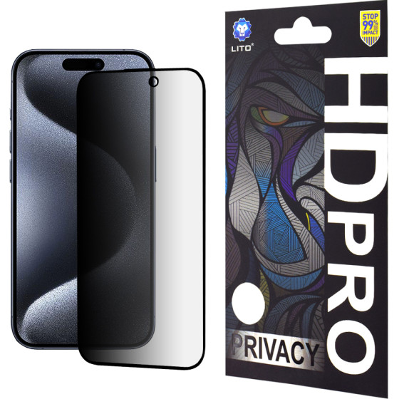 Lito - HD Pro Privacy - iPhone 15 Pro - Black