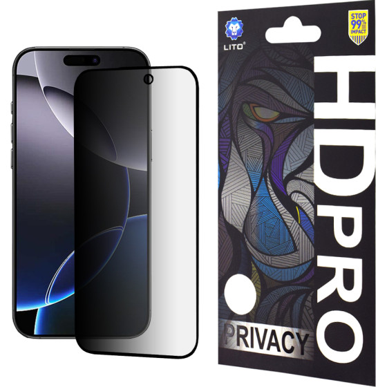 Lito - HD Pro Privacy - iPhone 16 Pro Max - Black