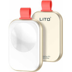 Lito - Magnetic Wireless Charger (LC03) - for Apple Watch, with Keyring, Charge On the Go, 3.5W, 1A - White - (LT-W1;WHITE)
