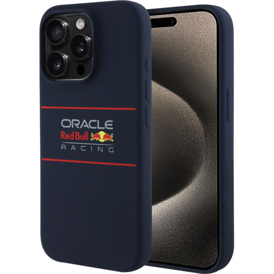 Red Bull Racing - Silicone Horizontal Centered Logo MagSafe - iPhone 15 Pro Max - Navy - (RBHMP15X24SIHSRV)