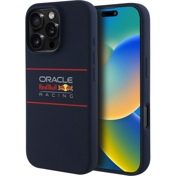 Red Bull Racing - Silicone Horizontal Centered Logo MagSafe - iPhone 16 Pro - Navy - (RBHMP16L24SIHSRV)