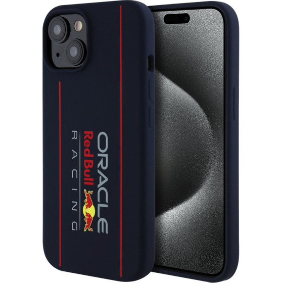 Red Bull Racing - Silicone Oversize Vertical Logo MagSafe - iPhone 15 - Navy - (RBHMP15S24SIOLRV)