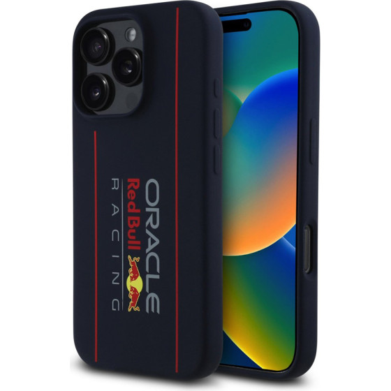 Red Bull Racing - Silicone Oversize Vertical Logo MagSafe - iPhone 16 Pro - Navy - (RBHMP16L24SIOLRV)