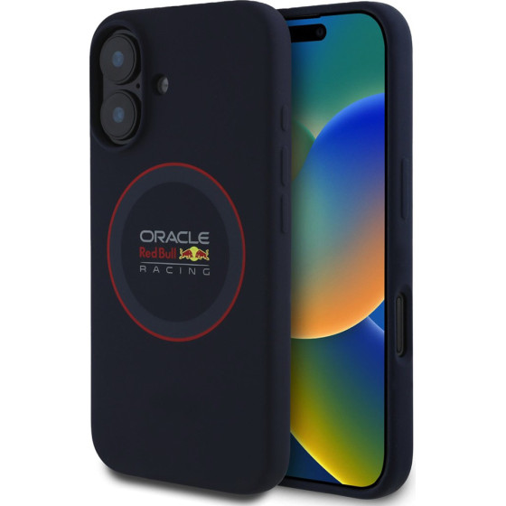 Red Bull Racing - Silicone Red Ring MagSafe - iPhone 16 - Navy - (RBHMP16S24SIILVR)