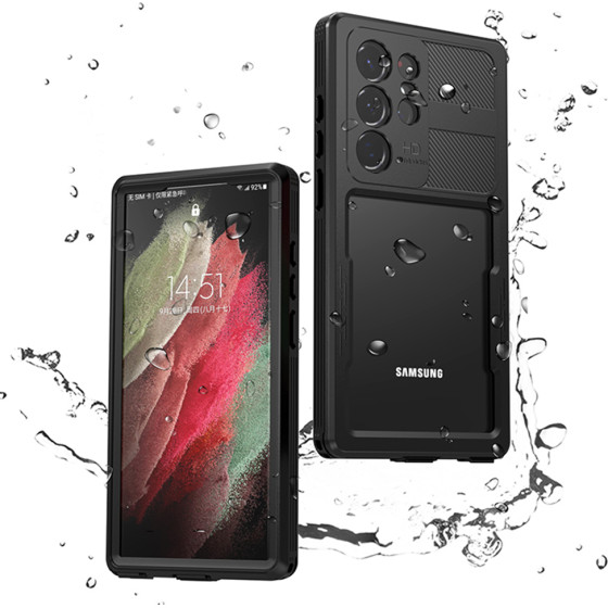 ShellBox - Waterproof IP68 Case - Samsung Galaxy S23 Ultra - Black