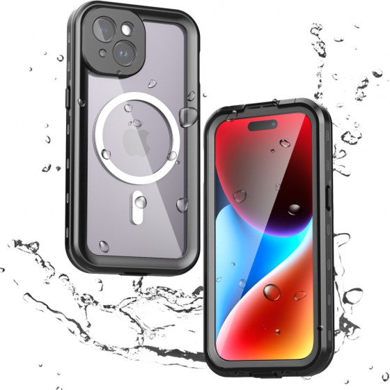 ShellBox - Waterproof IP68 MagSafe Case - iPhone 15 - Black