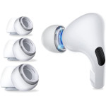 Techsuit - (3 pack) Replacement Ear Tips (ET1) - for Apple AirPods Pro 1 / 2, Soft Premium Silicone, XS, S, L Sizes - White