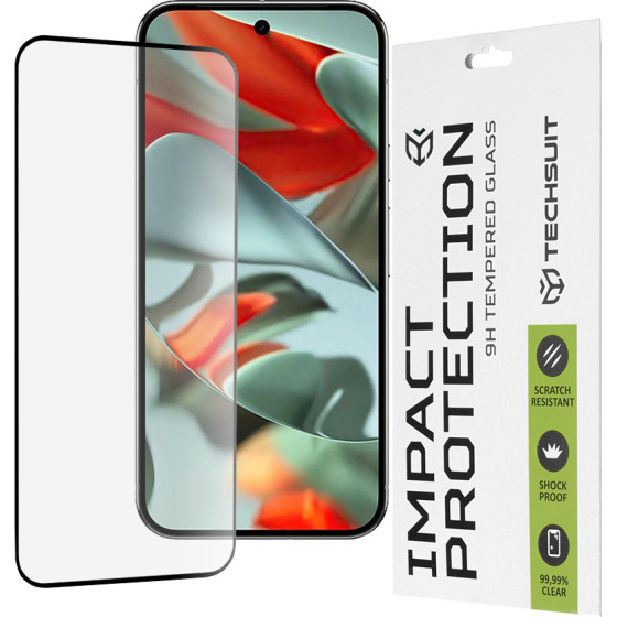 Techsuit - 111D Full Cover / Full Glue Glass - Google Pixel 9 Pro XL - Black