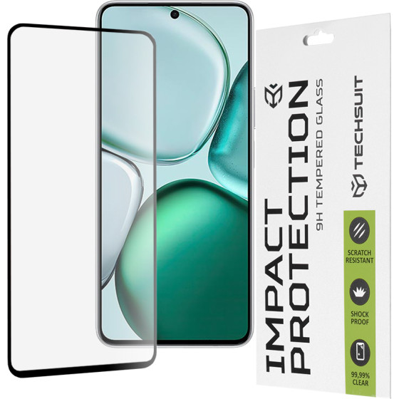Techsuit - 111D Full Cover / Full Glue Glass - Honor X9c Smart - Black