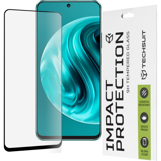 Techsuit - 111D Full Cover / Full Glue Glass - Huawei nova 12i / 13i - Black