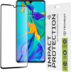Techsuit - 111D Full Cover / Full Glue Glass - Huawei P30 - Black