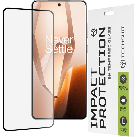 Techsuit - 111D Full Cover / Full Glue Glass - OnePlus 13R - Black