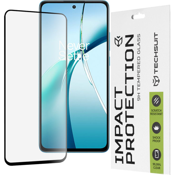 Techsuit - 111D Full Cover / Full Glue Glass - OnePlus Nord CE4 Lite - Black
