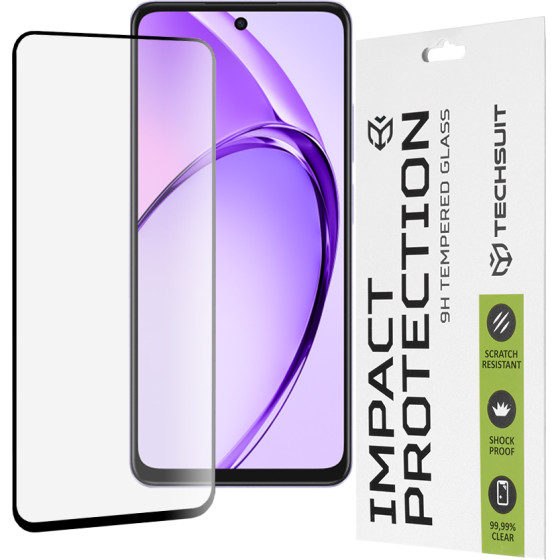 Techsuit - 111D Full Cover / Full Glue Glass - Oppo A40 4G / A60 5G - Black