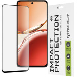 Techsuit - 111D Full Cover / Full Glue Glass - Oppo Reno12 F 4G / Reno12 F 5G / Reno12 FS 4G / Reno12 FS 5G - Black