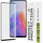 Techsuit - 111D Full Cover / Full Glue Glass - Oppo Reno7 4G / Reno7 Lite / Reno8 Lite / OnePlus Nord N20 5G - Black