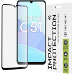 Techsuit - 111D Full Cover / Full Glue Glass - Realme C51 / Note 50 - Black