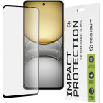 Techsuit - 111D Full Cover / Full Glue Glass - Realme C75 / Realme 14x - Black