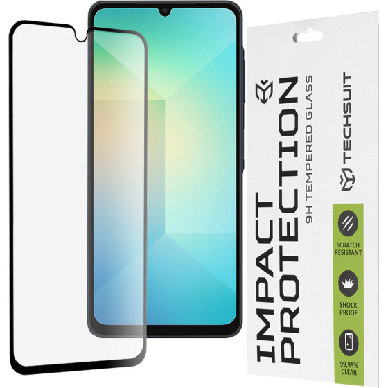 Techsuit - 111D Full Cover / Full Glue Glass - Samsung Galaxy A06 - Black
