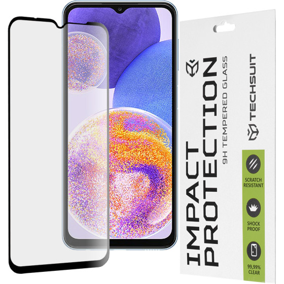 Techsuit - 111D Full Cover / Full Glue Glass - Samsung Galaxy A13 4G / M13 / A23 / A23 5G / F23 / M23 / M33 / F13 - Black