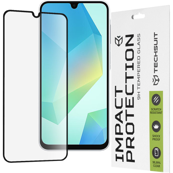 Techsuit - 111D Full Cover / Full Glue Glass - Samsung Galaxy A16 4G / A16 5G - Black