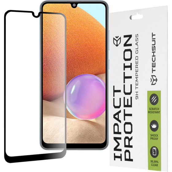 Techsuit - 111D Full Cover / Full Glue Glass - Samsung Galaxy A32 4G / A33 5G - Black