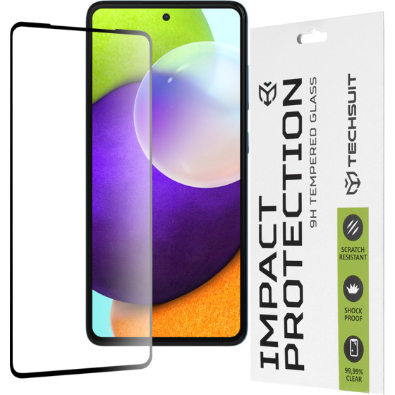 Techsuit - 111D Full Cover / Full Glue Glass - Samsung Galaxy A52 4G / A52 5G / A52s 5G - Black