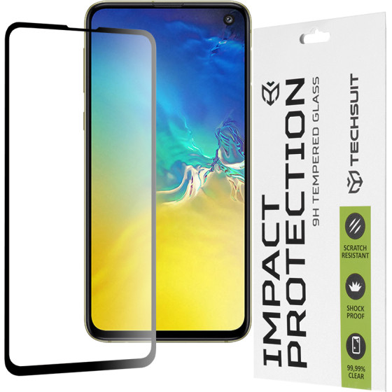 Techsuit - 111D Full Cover / Full Glue Glass - Samsung Galaxy S10e - Black