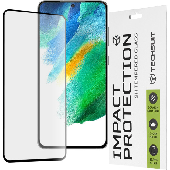 Techsuit - 111D Full Cover / Full Glue Glass - Samsung Galaxy S21 FE 5G - Black