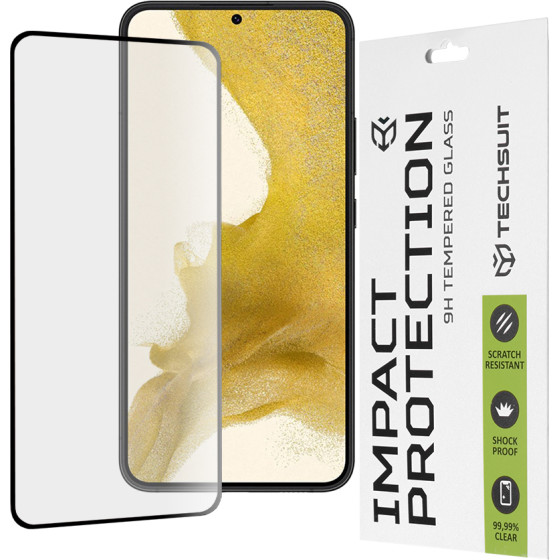 Techsuit - 111D Full Cover / Full Glue Glass - Samsung Galaxy S22 Plus 5G / S23 Plus - Black