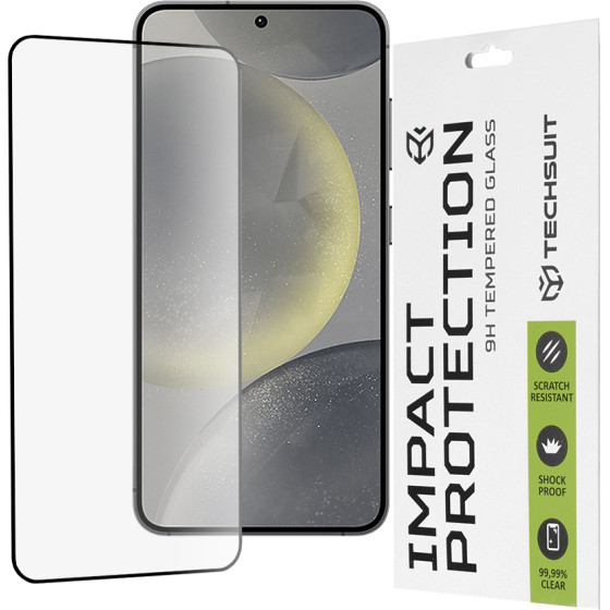 Techsuit - 111D Full Cover / Full Glue Glass - Samsung Galaxy S24 / S25 - Black