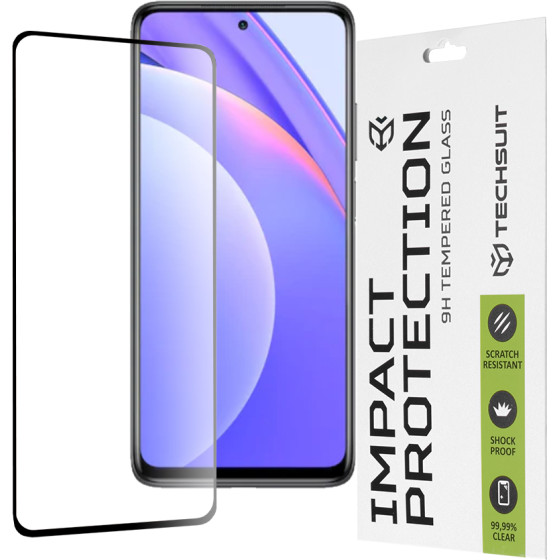 Techsuit - 111D Full Cover / Full Glue Glass - Xiaomi Mi 10T Lite 5G - Black