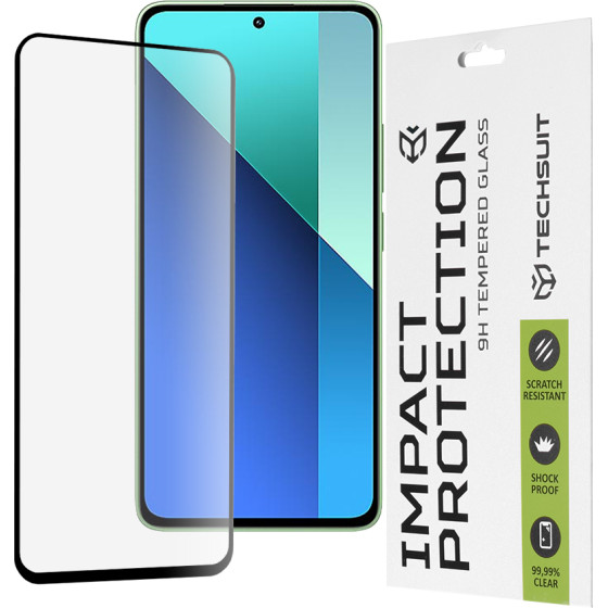 Techsuit - 111D Full Cover / Full Glue Glass - Xiaomi Redmi Note 13 4G - Black