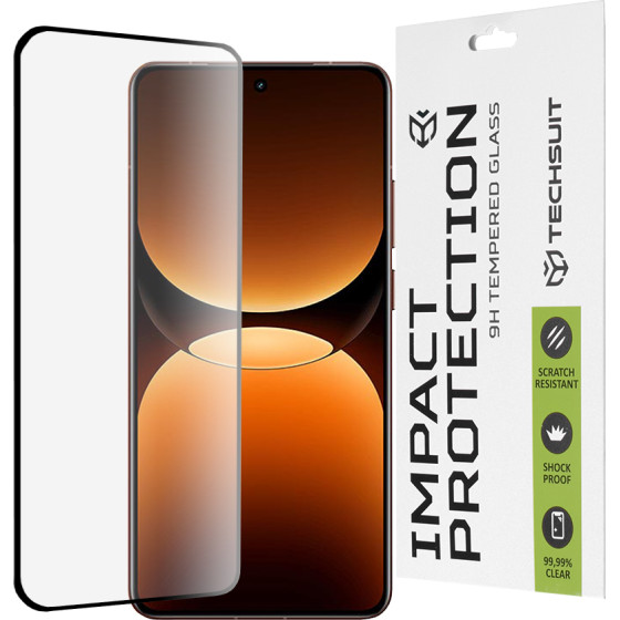 Techsuit - 111D Full Cover / Full Glue Glass / 3D Curved Screen - Realme GT 7 Pro - Black