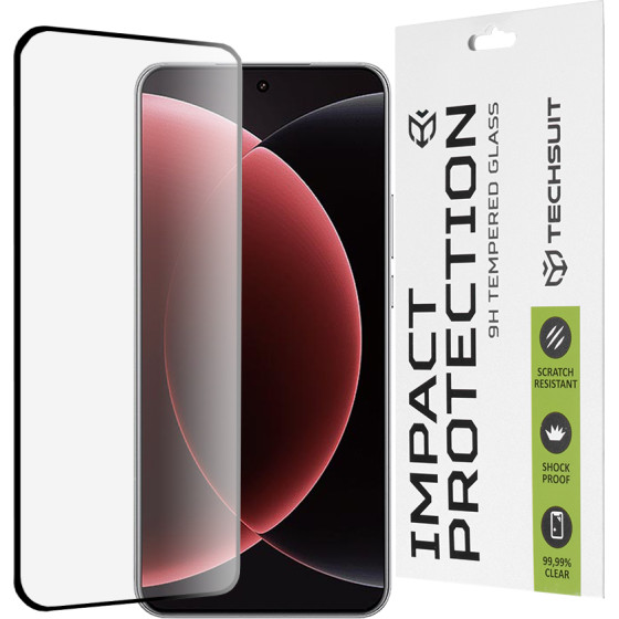 Techsuit - 111D Full Cover / Full Glue Glass / 3D Curved Screen - Xiaomi 15 Ultra - Black