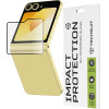 Techsuit - 111D Full Cover / Full Glue Glass [Outside Screen] - Samsung Galaxy Z Flip6 - Black