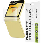 Techsuit - 111D Full Cover / Full Glue Glass [Outside Screen] - Samsung Galaxy Z Flip6 - Black