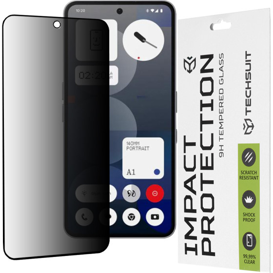 Techsuit - 111D Privacy Full Glue - Nothing Phone (3a) / (3a) Pro - Black