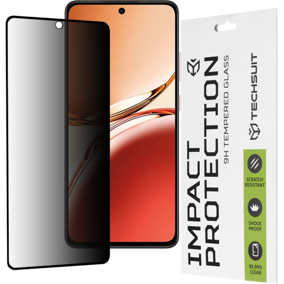 Techsuit - 111D Privacy Full Glue - Oppo Reno12 F 4G / Reno12 F 5G / Reno12 FS 4G / Reno12 FS 5G - Black