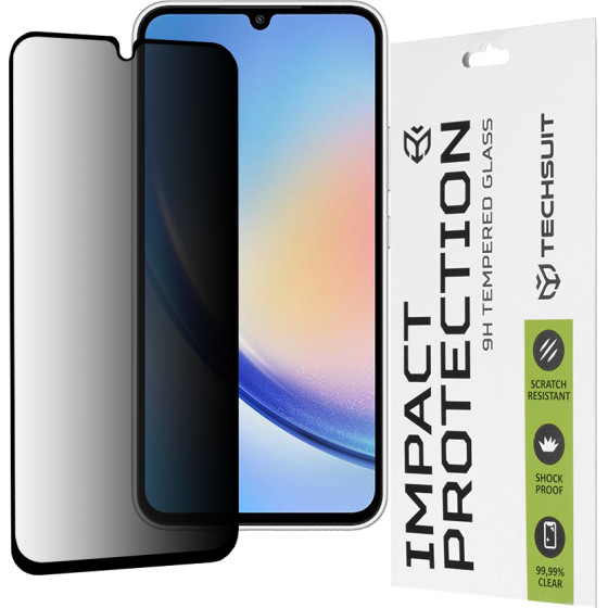 Techsuit - 111D Privacy Full Glue - Samsung Galaxy A34 5G - Black