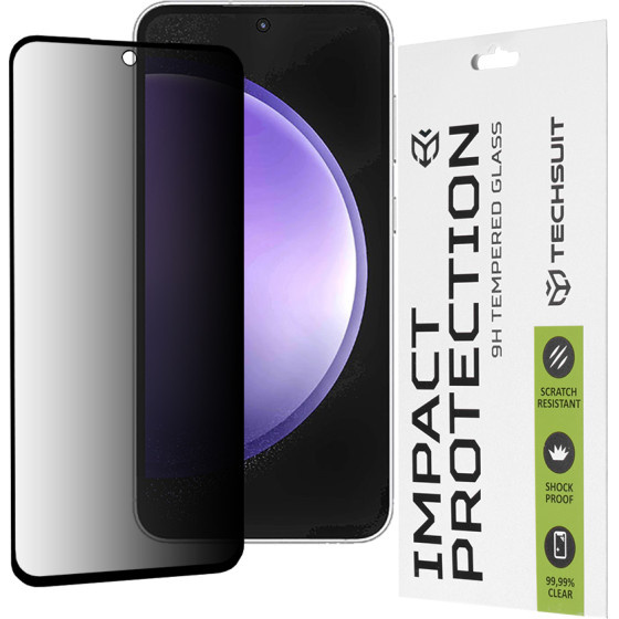 Techsuit - 111D Privacy Full Glue - Samsung Galaxy S23 FE - Black