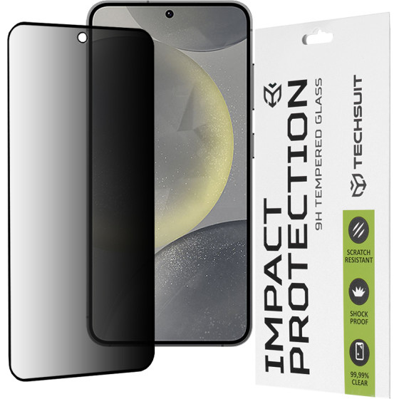 Techsuit - 111D Privacy Full Glue - Samsung Galaxy S24 / S25 - Black