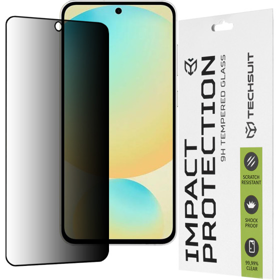 Techsuit - 111D Privacy Full Glue - Samsung Galaxy S24 FE - Black